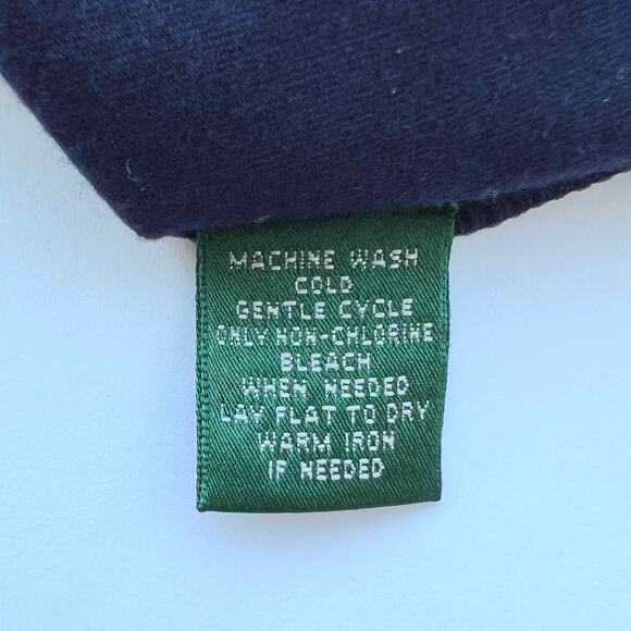 Lauren Ralph Lauren Size M Navy Blue Y2K V-Neck Henley Top 3/4 Sleeve Stretch - Picture 7 of 10